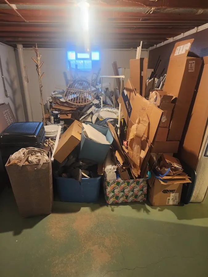 Roll-off dumpster container at job site for 6 Yard Dumpster Rental in Mount Angel